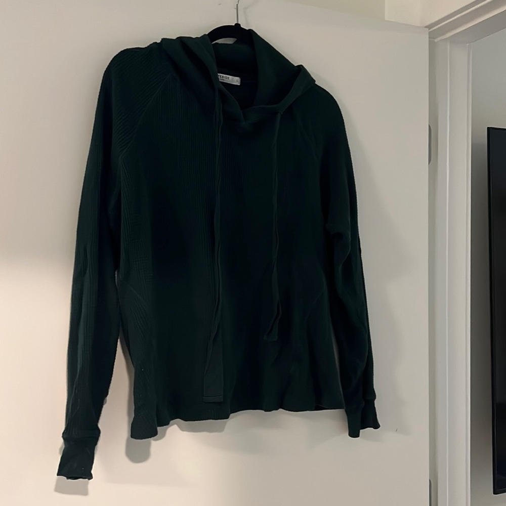 Stateside green thermal pullover hoodie